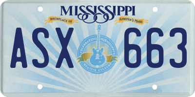 MS license plate ASX663