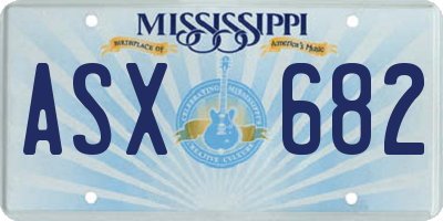 MS license plate ASX682