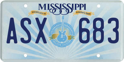 MS license plate ASX683