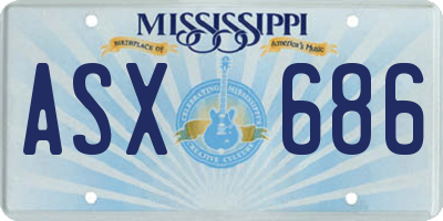 MS license plate ASX686