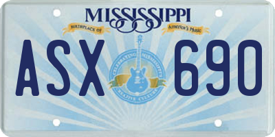 MS license plate ASX690