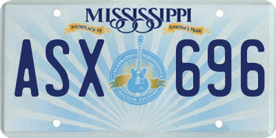 MS license plate ASX696