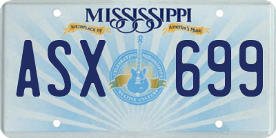 MS license plate ASX699
