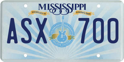 MS license plate ASX700