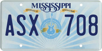 MS license plate ASX708