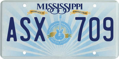 MS license plate ASX709