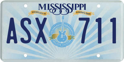 MS license plate ASX711