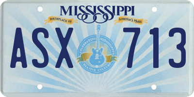 MS license plate ASX713