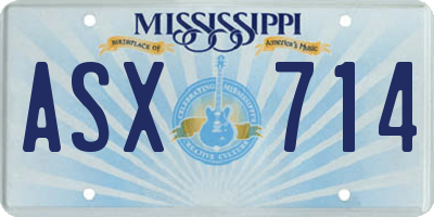 MS license plate ASX714