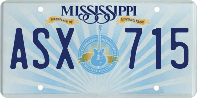 MS license plate ASX715