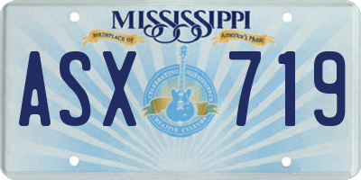 MS license plate ASX719