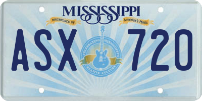 MS license plate ASX720