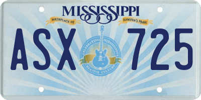 MS license plate ASX725