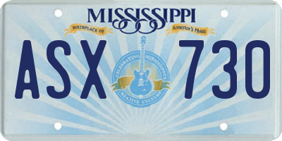 MS license plate ASX730