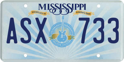 MS license plate ASX733