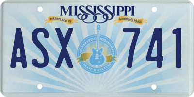 MS license plate ASX741