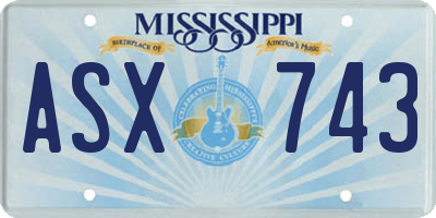 MS license plate ASX743