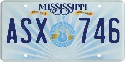 MS license plate ASX746