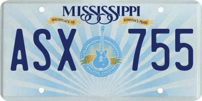 MS license plate ASX755
