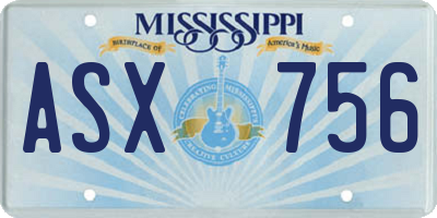 MS license plate ASX756