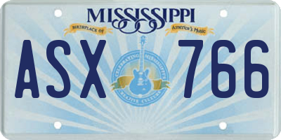 MS license plate ASX766