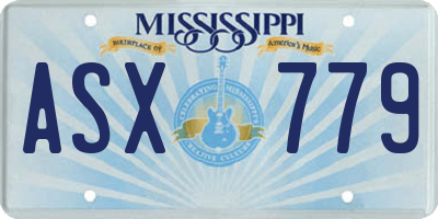 MS license plate ASX779