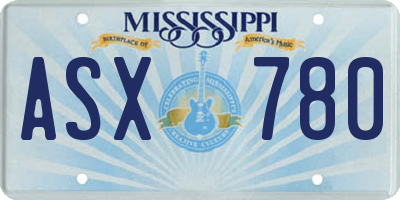 MS license plate ASX780