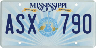 MS license plate ASX790