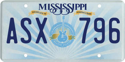 MS license plate ASX796
