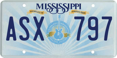 MS license plate ASX797