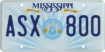 MS license plate ASX800