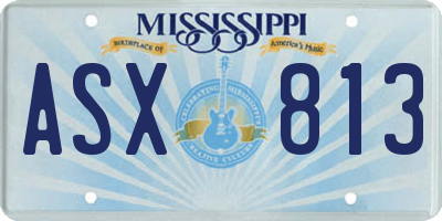 MS license plate ASX813