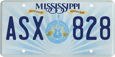 MS license plate ASX828