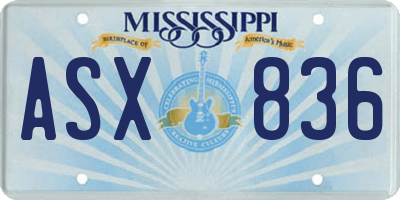 MS license plate ASX836