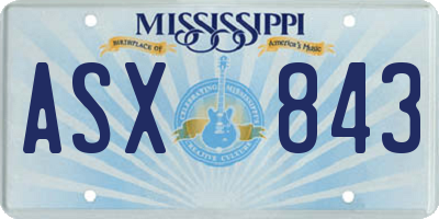 MS license plate ASX843