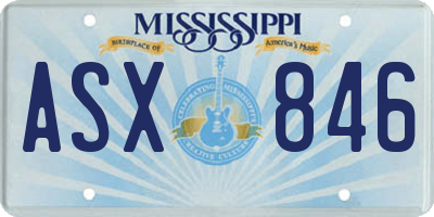 MS license plate ASX846