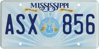 MS license plate ASX856