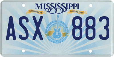 MS license plate ASX883