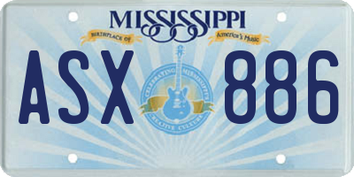 MS license plate ASX886
