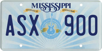 MS license plate ASX900