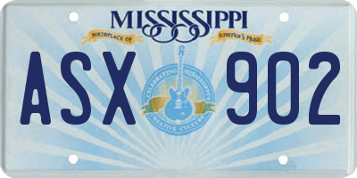 MS license plate ASX902