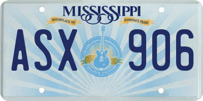 MS license plate ASX906