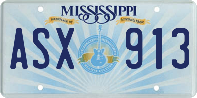 MS license plate ASX913