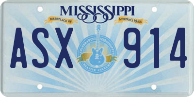 MS license plate ASX914