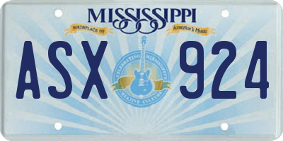 MS license plate ASX924