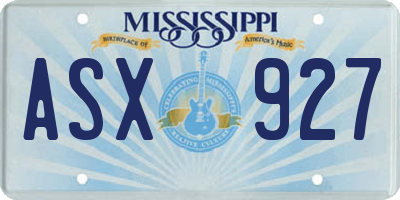 MS license plate ASX927