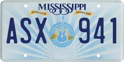 MS license plate ASX941