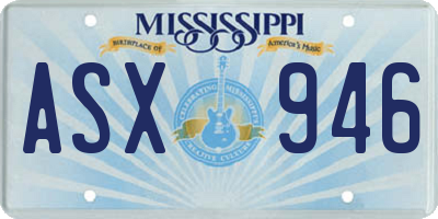 MS license plate ASX946