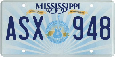 MS license plate ASX948