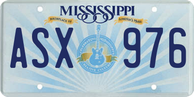 MS license plate ASX976